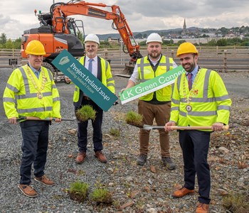 Sod turned on Phase 1 of LK Green Connect walking, cycling and public realm infrastructure in Letterkenny town centre.