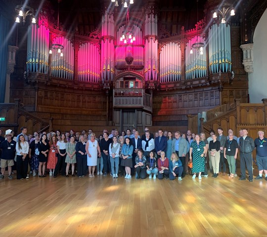 4 - Summer Academy Delegates at the Guildhall to hear from deputy mayor for Derry City and Strabane Council Angela Dobbins and Paddy Harte of the IFI.JPEG