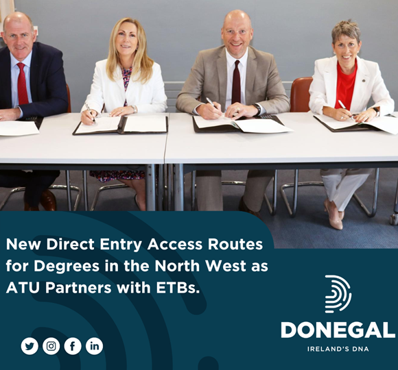 New Direct Entry Access Routes for Degrees in the North West as ATU Partners with ETBs.