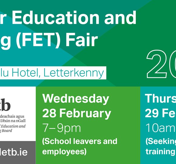 Donegal ETB’s 2024 Further Education and Training Fair Takes Place from 28-29 February in Letterkenny