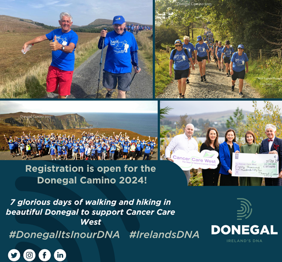Registration is open for the Donegal Camino 2024 from Sunday 1st to Saturday 7th September 2024