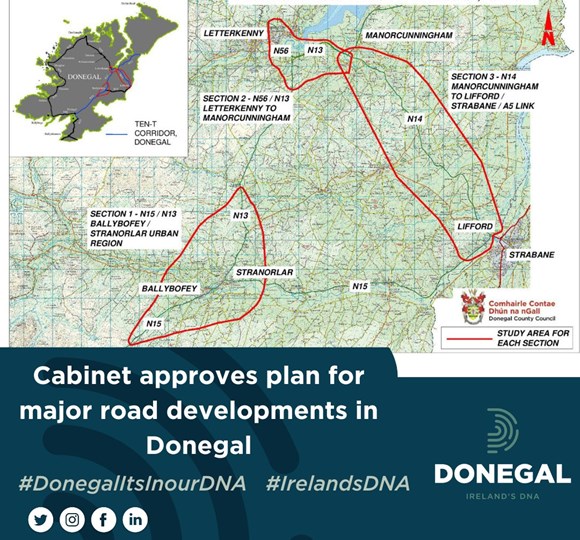 Cabinet approves plan for major road developments in Donegal