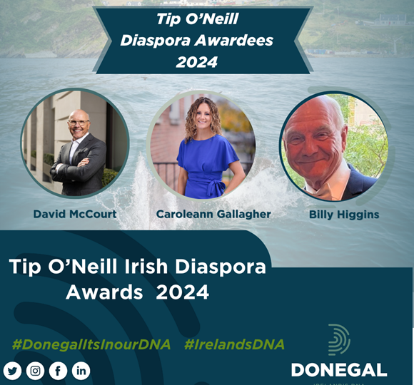 The Annual Tip O’Neill Irish Diaspora Awards return with three celebrated nominees for 2024