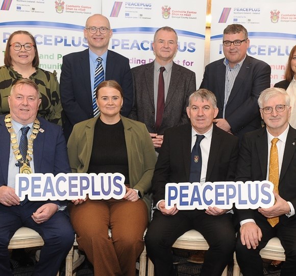 Donegal County Council’s PEACEPLUS Partnership celebrate the official launch of Donegal’s €7.6 million Local PEACEPLUS Action Plan