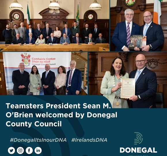 Teamsters President Sean M. O'Brien welcomed by Donegal County Council