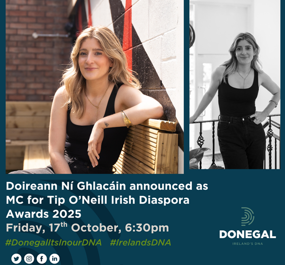 Broadcaster and Musician Doireann Ní Ghlacáin to MC the 2025 Tip O’Neill Irish Diaspora Awards