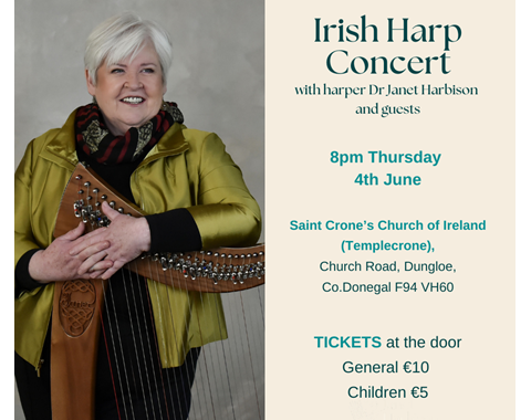 Irish Harp Concert with harper Dr Janet Harbison  and guests