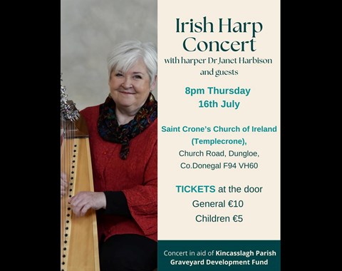 Irish Harp Concert with harper Dr Janet Harbison  and guests